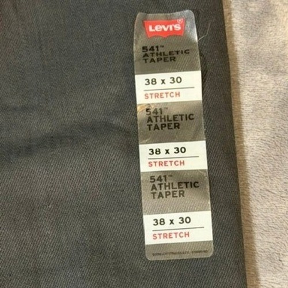 Levi's‎ 541 Athletic Taper Grey Stretch Pants Men's Size 38x30 New with Tags - Picture 12 of 13
